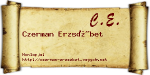 Czerman Erzsébet névjegykártya