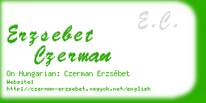 erzsebet czerman business card