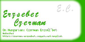erzsebet czerman business card